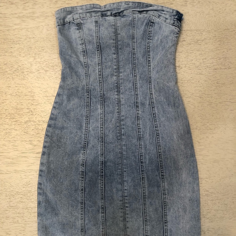 Princess Polly Short Denim Strapless Dress